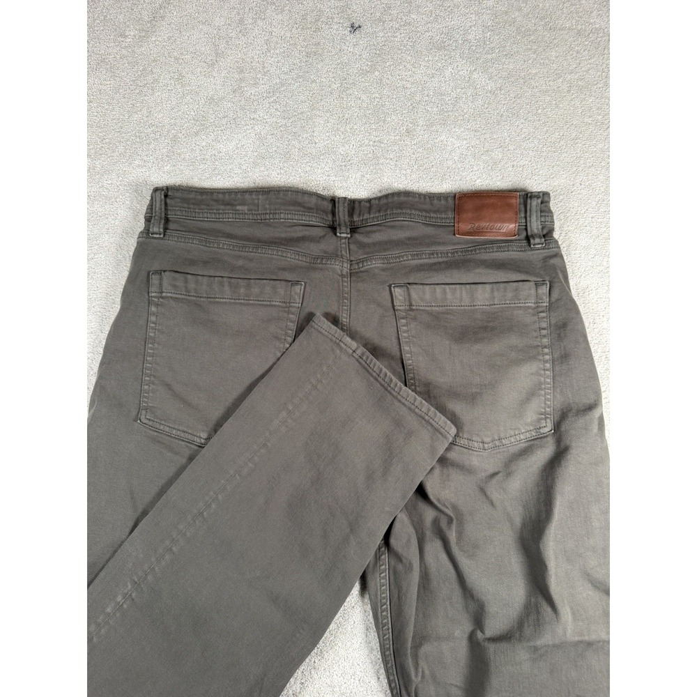 Revtown Sharp Decade Denim Jeans Mens 38x30 Charcoal Slim Straight Stretch Pant